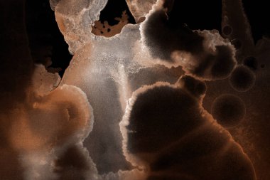 doku, arka plan kahverengi mürekkep lekeleri