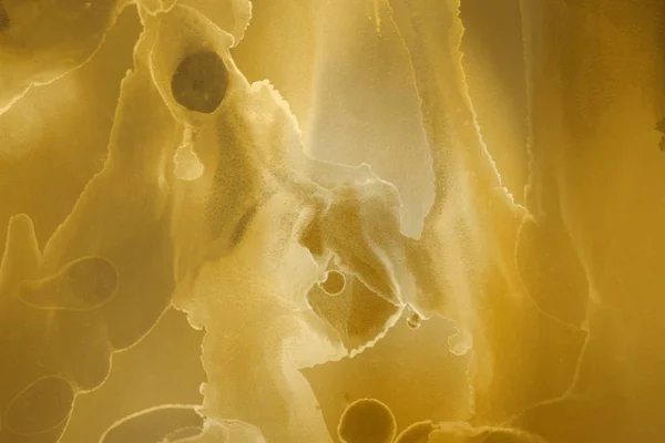Sárga Tinta Foltok Textúra Absztrakt Háttér — Stock Fotó