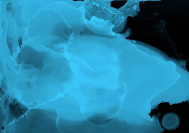 mavi mürekkep deseni lekeler, soyut arkaplan