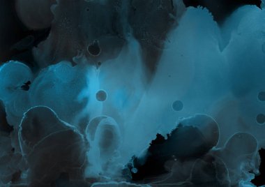 mavi mürekkep deseni lekeler, soyut arkaplan