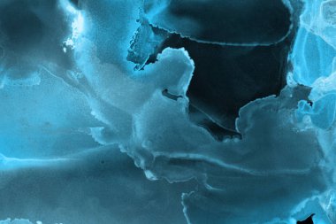 mavi mürekkep deseni lekeler, soyut arkaplan