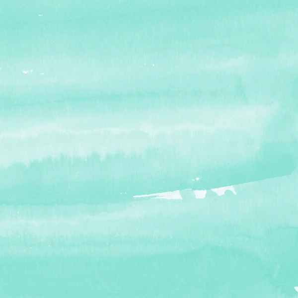 绿松石水彩画纹理 抽象背景 — 图库照片