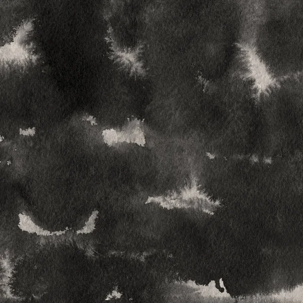 Zwarte Inkt Verf Textuur Abstracte Achtergrond — Stockfoto