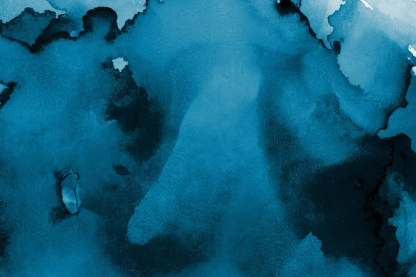 Manchas Tinta Azul Textura Fondo Abstracto — Foto de Stock
