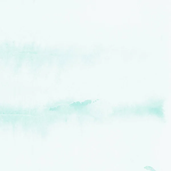 绿松石水彩画纹理 抽象背景 — 图库照片