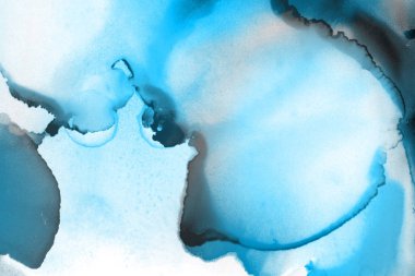 mavi mürekkep deseni lekeler, soyut arkaplan