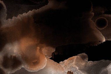 doku, arka plan kahverengi mürekkep lekeleri