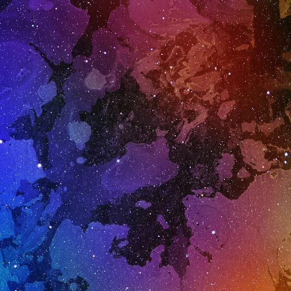 Multicolor Bläck Utrymme Textur Abstrakt Bakgrund — Stockfoto