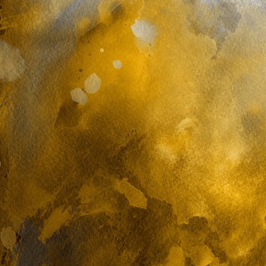 sulu boya boyama doku ile koyu sarı arka plan