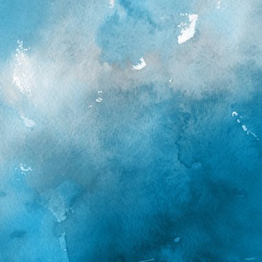 sulu boya boyama doku ile mavi arka plan