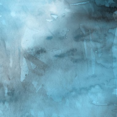 sulu boya boyama doku ile mavi arka plan