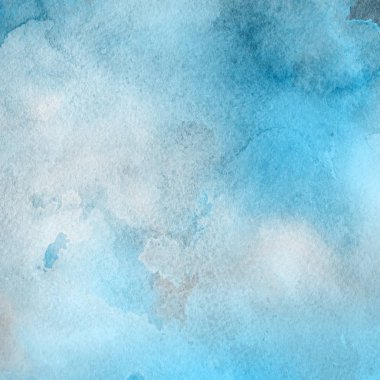 sulu boya boyama doku ile mavi arka plan