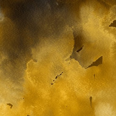 sulu boya boyama doku ile koyu sarı arka plan