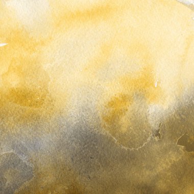 sulu boya boyama doku ile koyu sarı arka plan