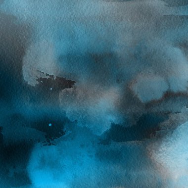 sulu boya boyama doku ile mavi arka plan