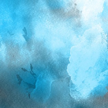 sulu boya boyama doku ile mavi arka plan