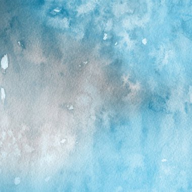 sulu boya boyama doku ile mavi arka plan