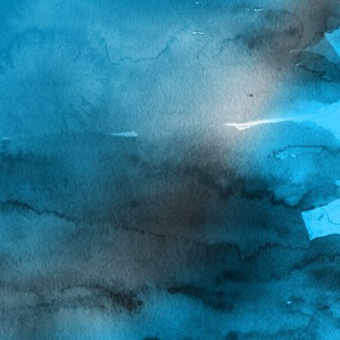 sulu boya boyama doku ile mavi arka plan