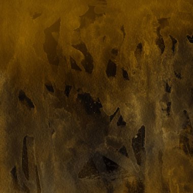 sulu boya boyama doku ile koyu sarı arka plan