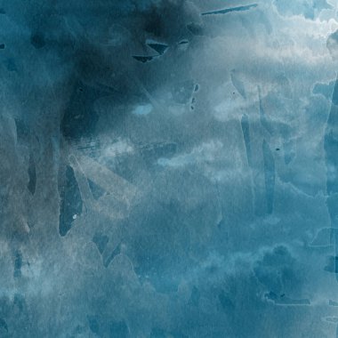 sulu boya boyama doku ile mavi arka plan