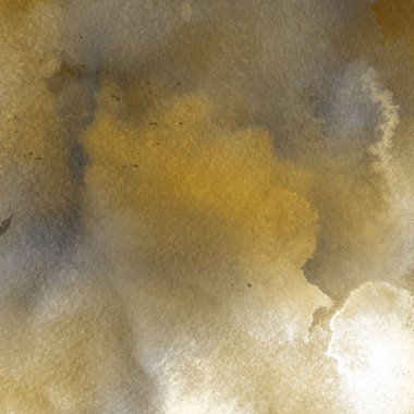 sulu boya boyama doku ile koyu sarı arka plan