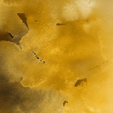 sulu boya boyama doku ile koyu sarı arka plan