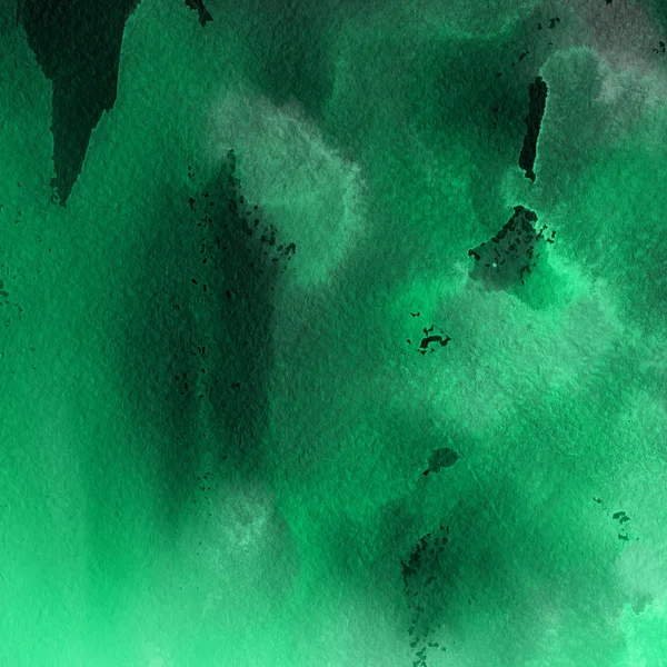 Зеленый Абстрактный Фон Текстурой Акварели — стоковое фото
