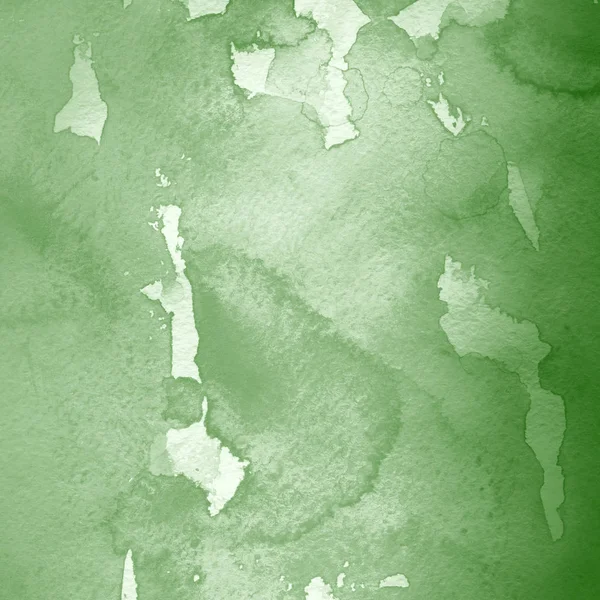 Fundo Abstrato Verde Com Textura Tinta Aquarela — Fotografia de Stock