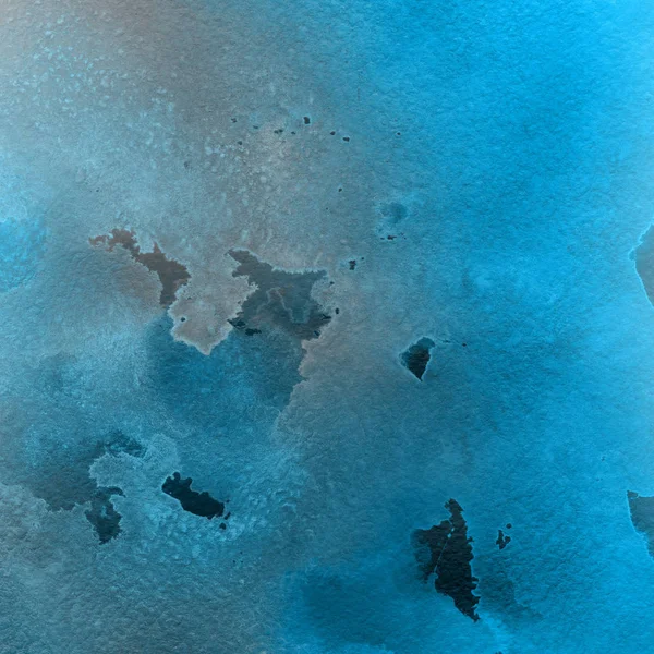 Blue Abstract Background Watercolor Paint Texture — Stock Photo, Image