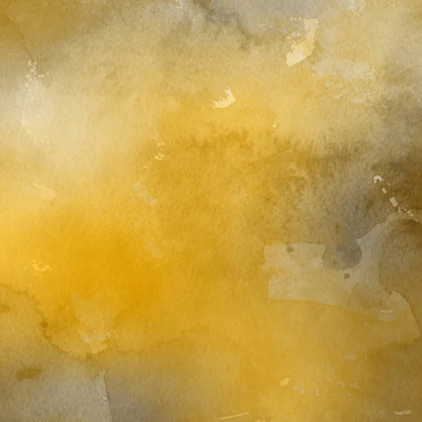 Tmavě Žluté Pozadí Abstraktní Akvarel Malování Textury — Stock fotografie
