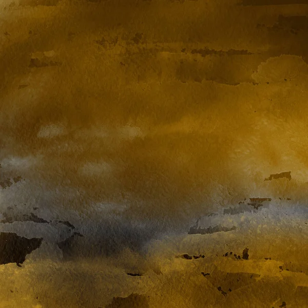 Fondo Abstracto Amarillo Oscuro Con Textura Pintura Acuarela — Foto de Stock