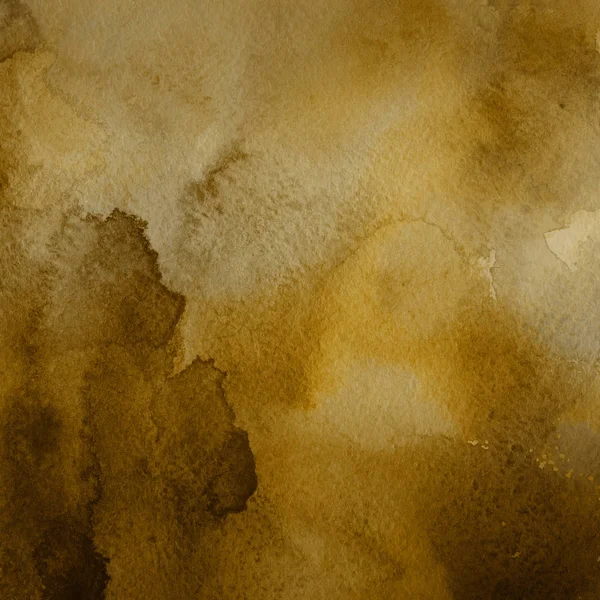 Темно Желтый Абстрактный Фон Текстурой Акварели — стоковое фото