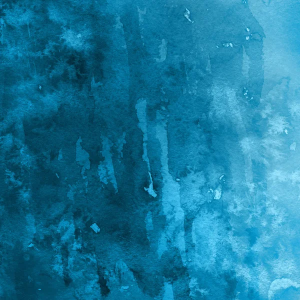 Fondo Abstracto Azul Con Textura Pintura Acuarela — Foto de Stock