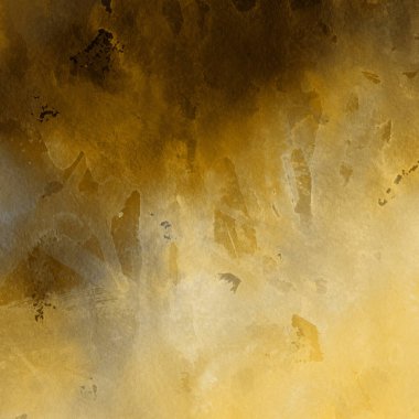 sulu boya boyama doku ile koyu sarı arka plan