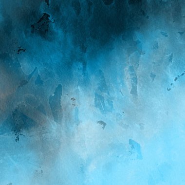 sulu boya boyama doku ile mavi arka plan