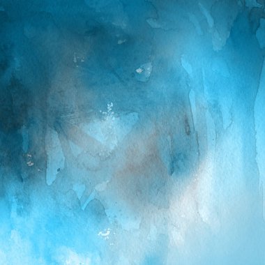 sulu boya boyama doku ile mavi arka plan