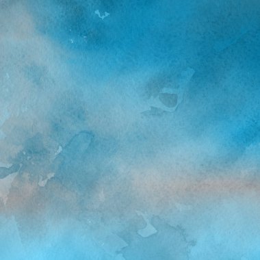 sulu boya boyama doku ile mavi arka plan