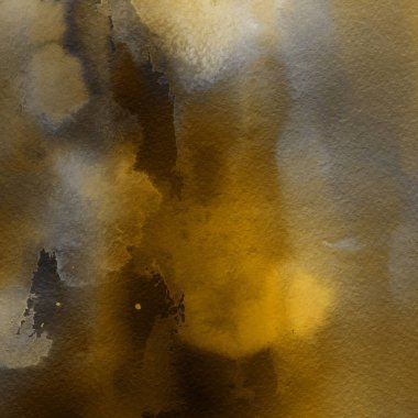 sulu boya boyama doku ile koyu sarı arka plan