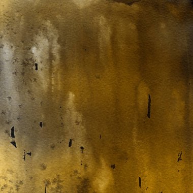 sulu boya boyama doku ile koyu sarı arka plan