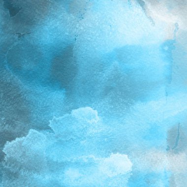 sulu boya boyama doku ile mavi arka plan