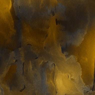 sulu boya boyama doku ile koyu sarı arka plan