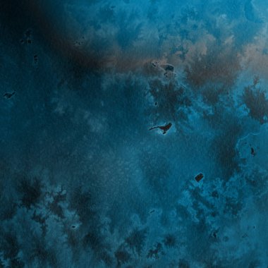 sulu boya boyama doku ile mavi arka plan