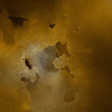 sulu boya boyama doku ile koyu sarı arka plan