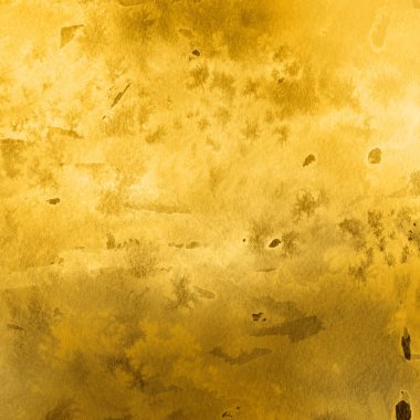 sulu boya boyama doku ile koyu sarı arka plan