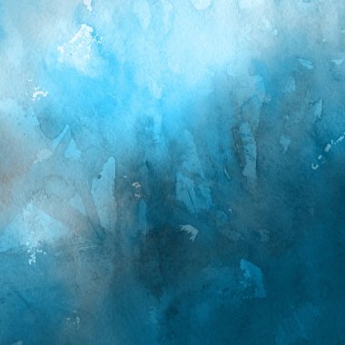 sulu boya boyama doku ile mavi arka plan