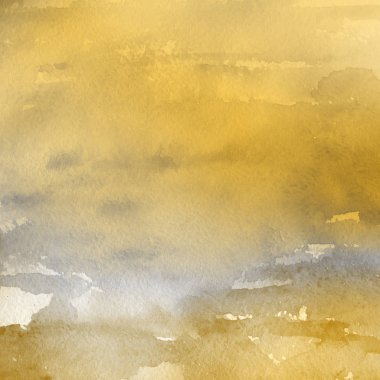 sulu boya boyama doku ile sarı arka plan