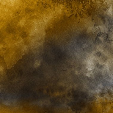 sulu boya boyama doku ile koyu sarı arka plan