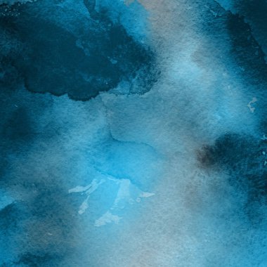 sulu boya boyama doku ile mavi arka plan