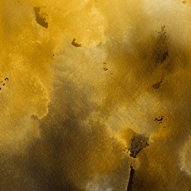 sulu boya boyama doku ile koyu sarı arka plan