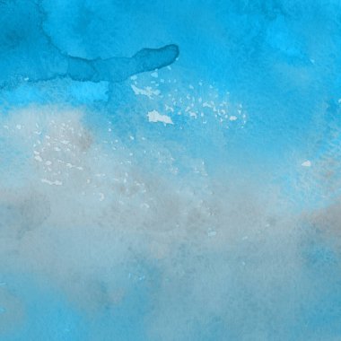 sulu boya boyama doku ile mavi arka plan